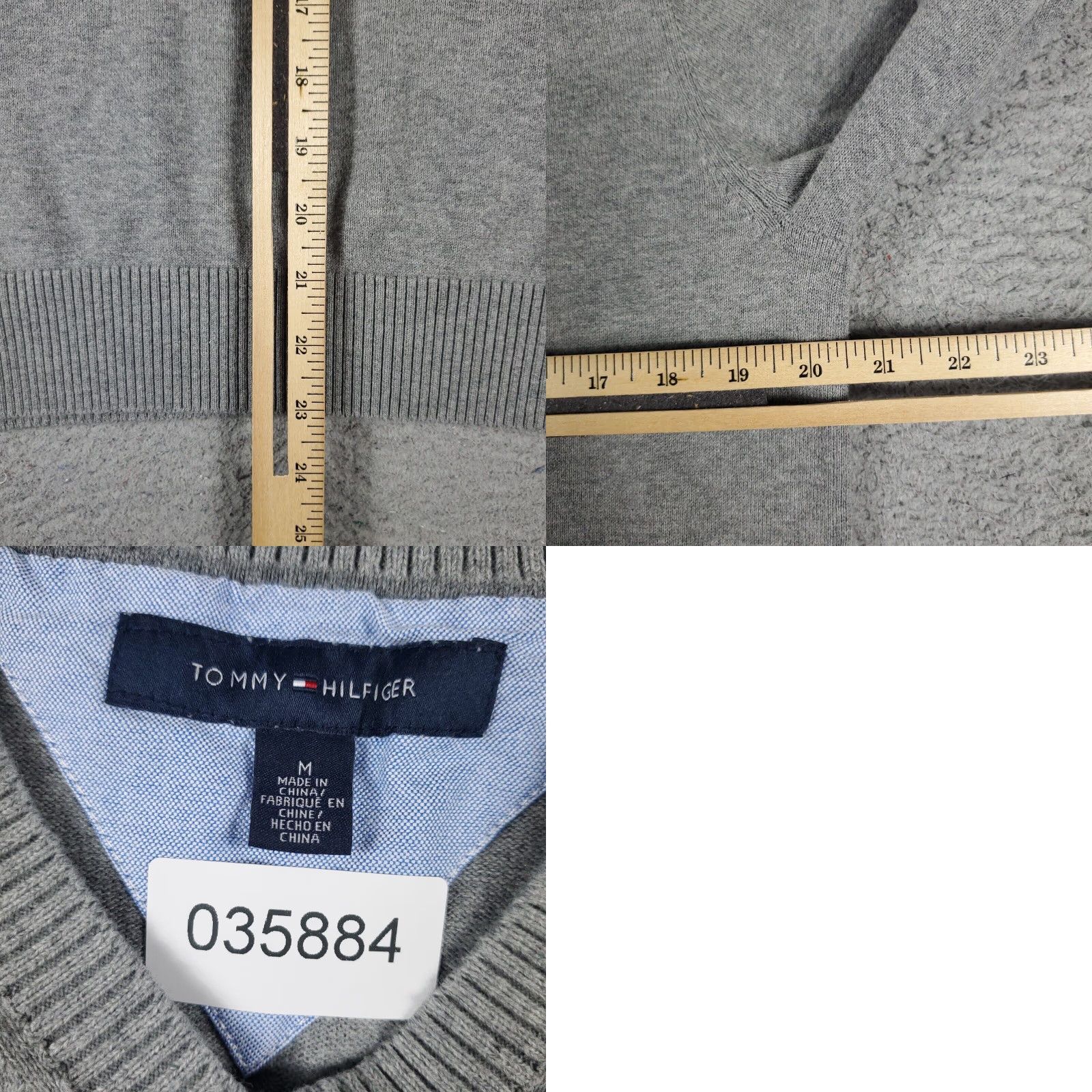 Tommy Hilfiger Tommy Hilfiger Mens Gray Crew Neck Pullover Sweater Medium Cotton Size US M / EU 48-50 / 2 - 8 Thumbnail