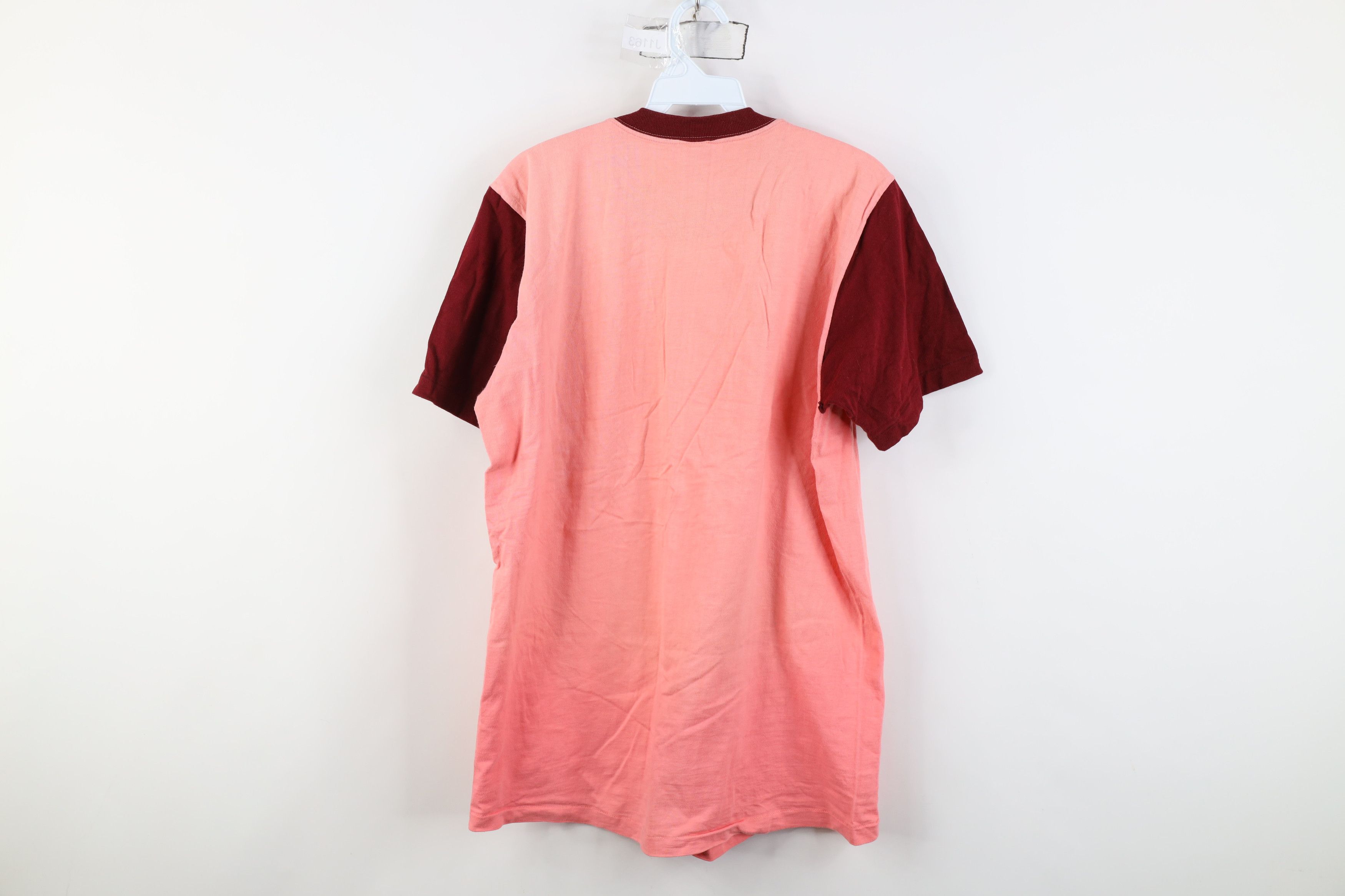 Vintage Vintage 60s 70s Streetwear Pocket T-Shirt Pink Red USA Size US L / EU 52-54 / 3 - 10 Thumbnail