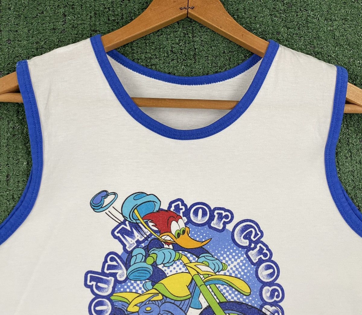 Vintage Rare Vintage 1999 Woody Woodpecker Motor Cross Crop Tank Top Size XS / US 0-2 / IT 36-38 - 4 Thumbnail