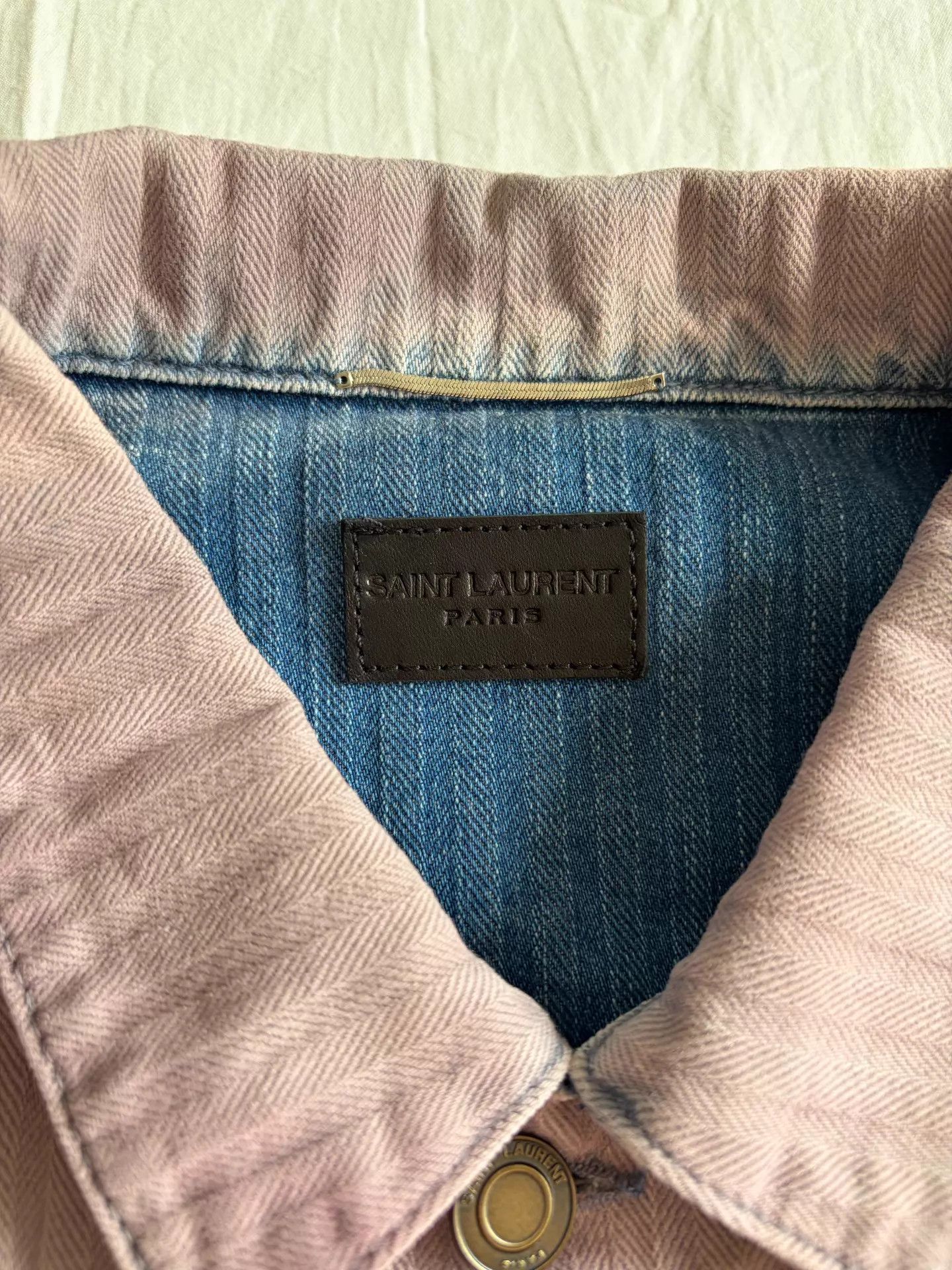 Saint Laurent Paris Saint Laurent Men's Gradient Denim Jacket Ｑ23 Size US XL / EU 56 / 4 - 8 Thumbnail