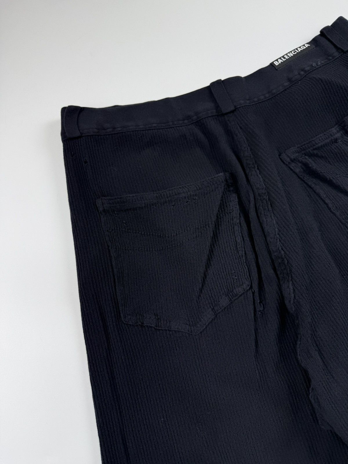 Balenciaga Balenciaga Bleached Cotton Rib Knit Pants Size US 33 - 11 Thumbnail