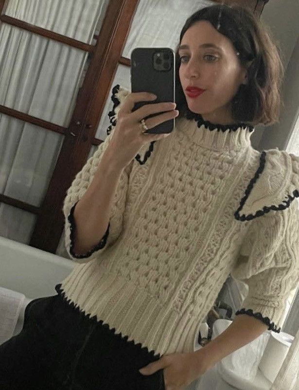 Sea New York Sea New York fisherman hand crochet puff sleeve sweater Size XS / US 0-2 / IT 36-38 - 2 Thumbnail