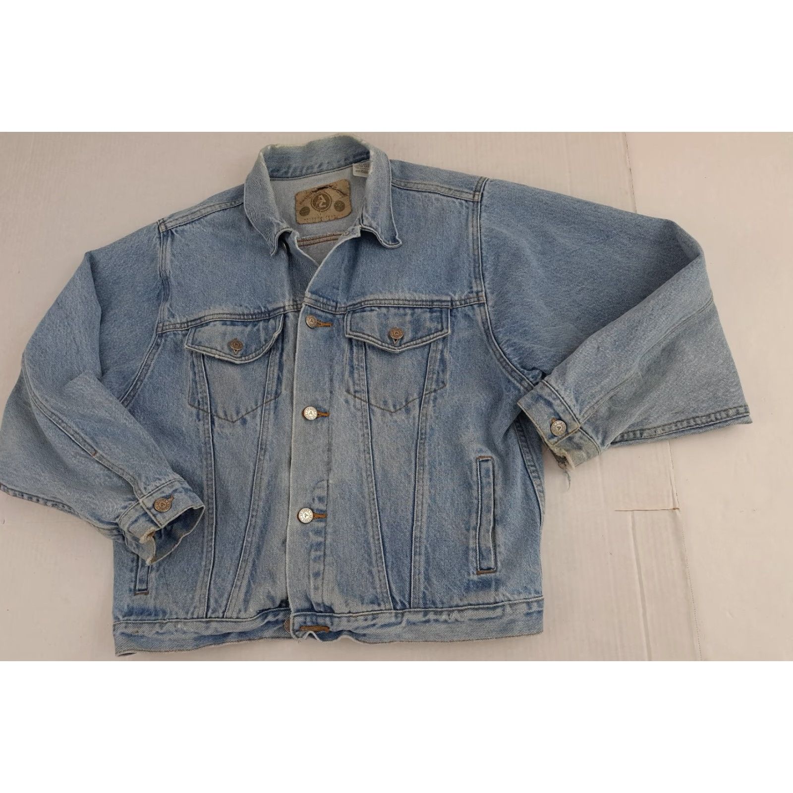 Vintage VINTAGE Arizona Jeans Denim Jacket Blue 1990s XL Women Size 40" / US 18 - 5 Thumbnail