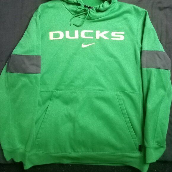 Nike Vintage Nike Dri-Fit Oregon Ducks Hoodie Sweatshirt Size US L / EU 52-54 / 3 - 3 Thumbnail