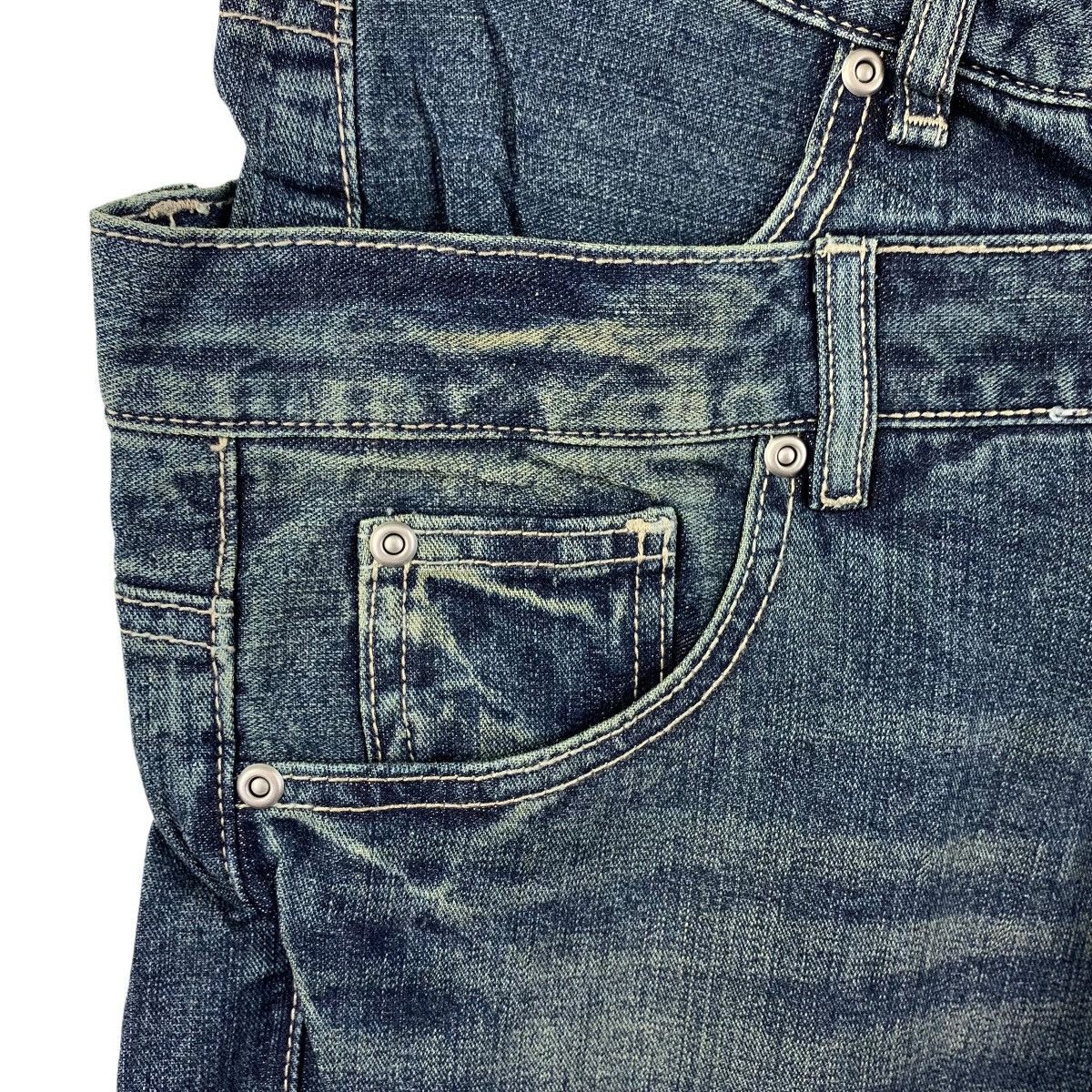 Designer × Japanese Brand AND IT Half double waist blue jeans Size 32" / US 10 / IT 46 - 7 Thumbnail