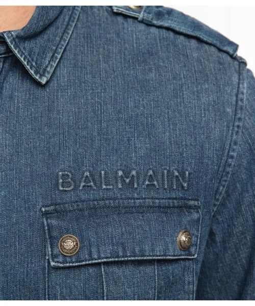 Balmain o1y0426 Denim Shirt in Blue Size US S / EU 44-46 / 1 - 5 Thumbnail