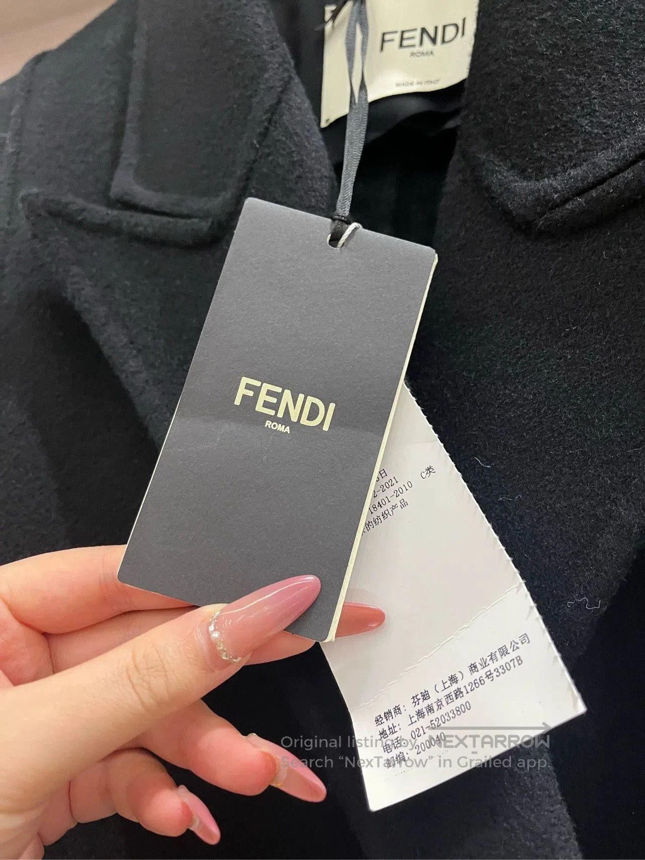 Fendi Fendi Wool Coat with Scarf Decoration. Size US S / EU 44-46 / 1 - 3 Thumbnail