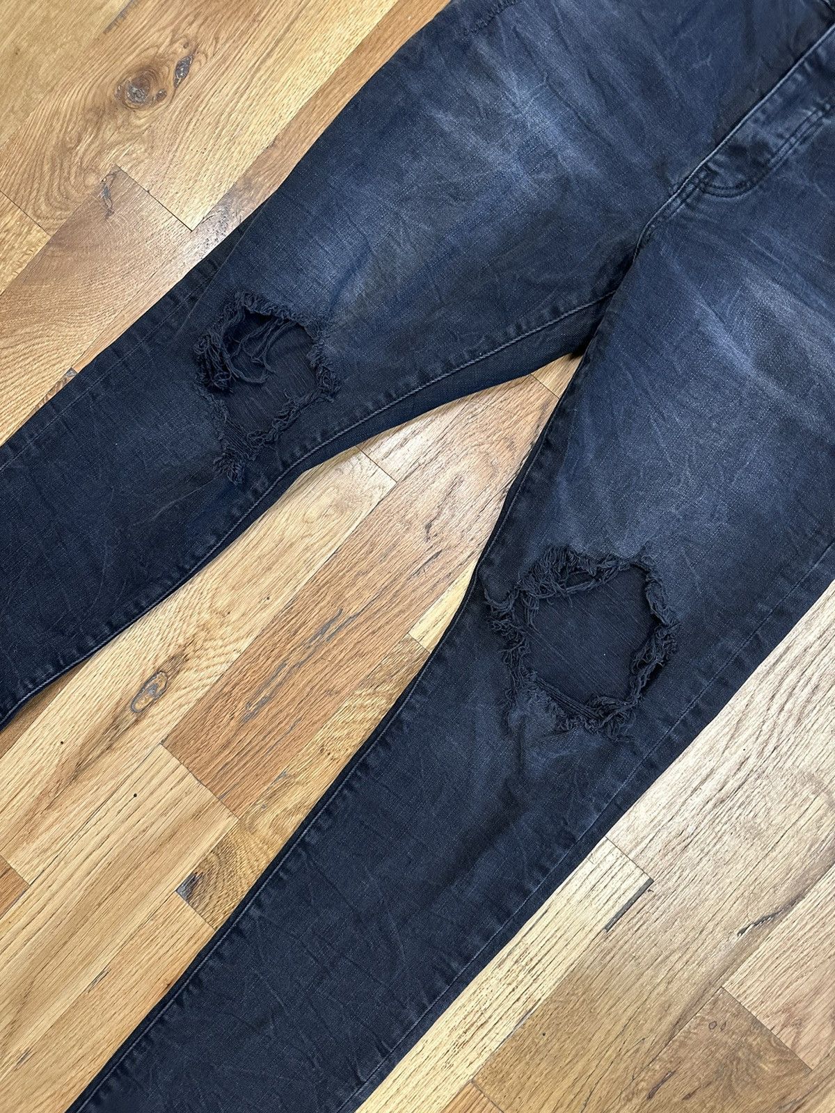 Purple Brand Purple Brand Knee Hole Black Denim Jeans Size 34 Size US 34 / EU 50 - 3 Thumbnail