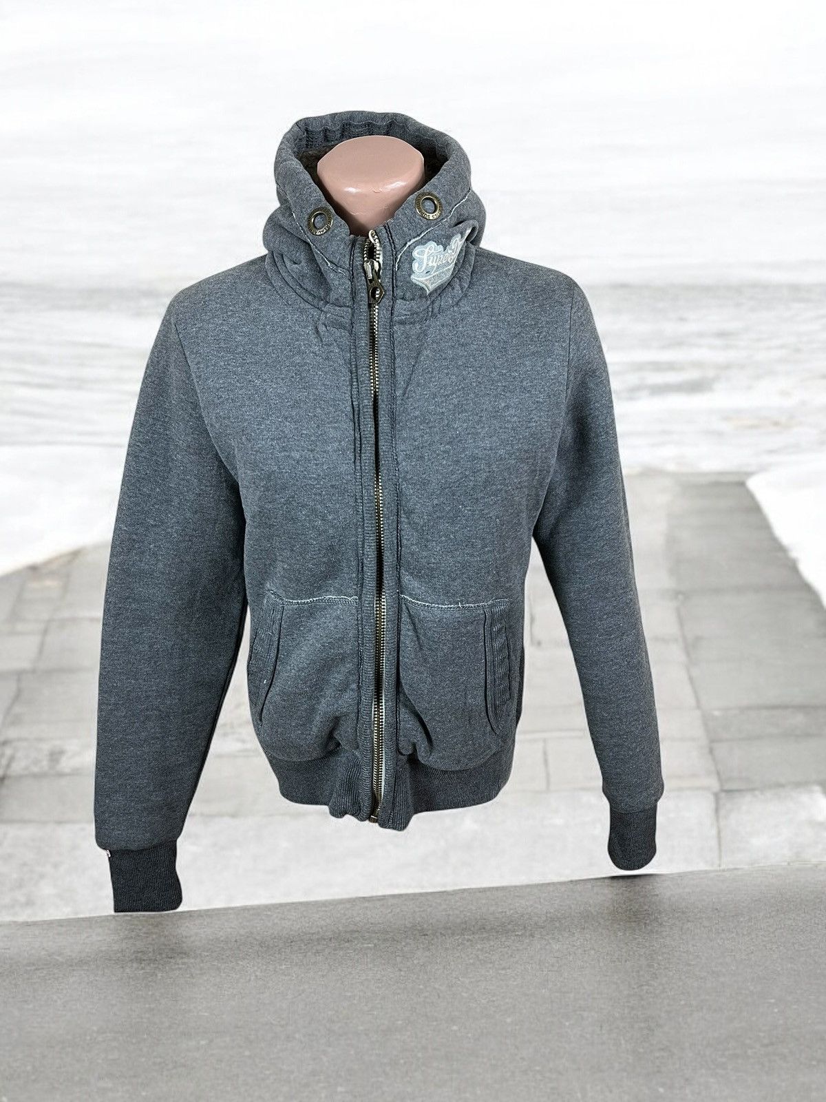 Superdry Superdry Grey Sweatshirt Full Zip size M Size M / US 6-8 / IT 42-44 - 1 Thumbnail