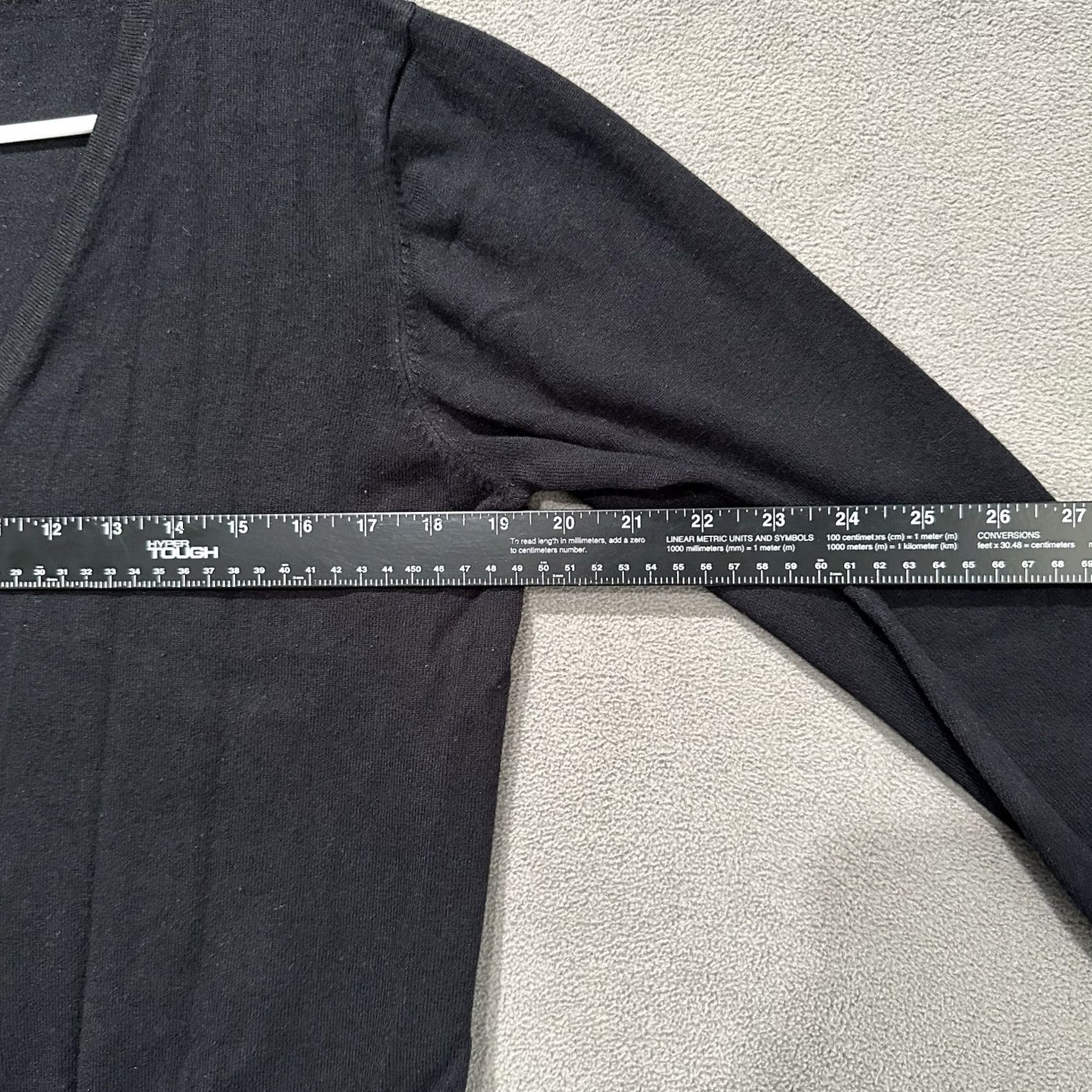 Vintage Cielo Sweater Womens Large Black Button Front V-Neck Silk Blend Cardigan Size L / US 10 / IT 46 - 6 Thumbnail