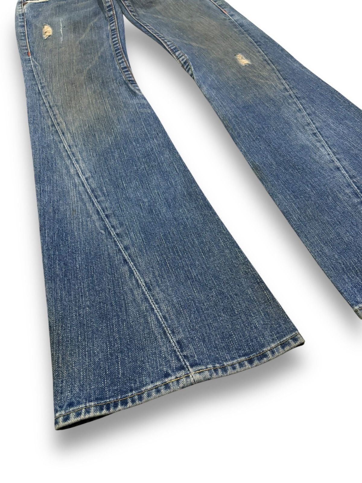 True Religion Vintage True Religion Joey Mud Washed Flare Distressed Jeans Size US 28 / EU 44 - 8 Thumbnail