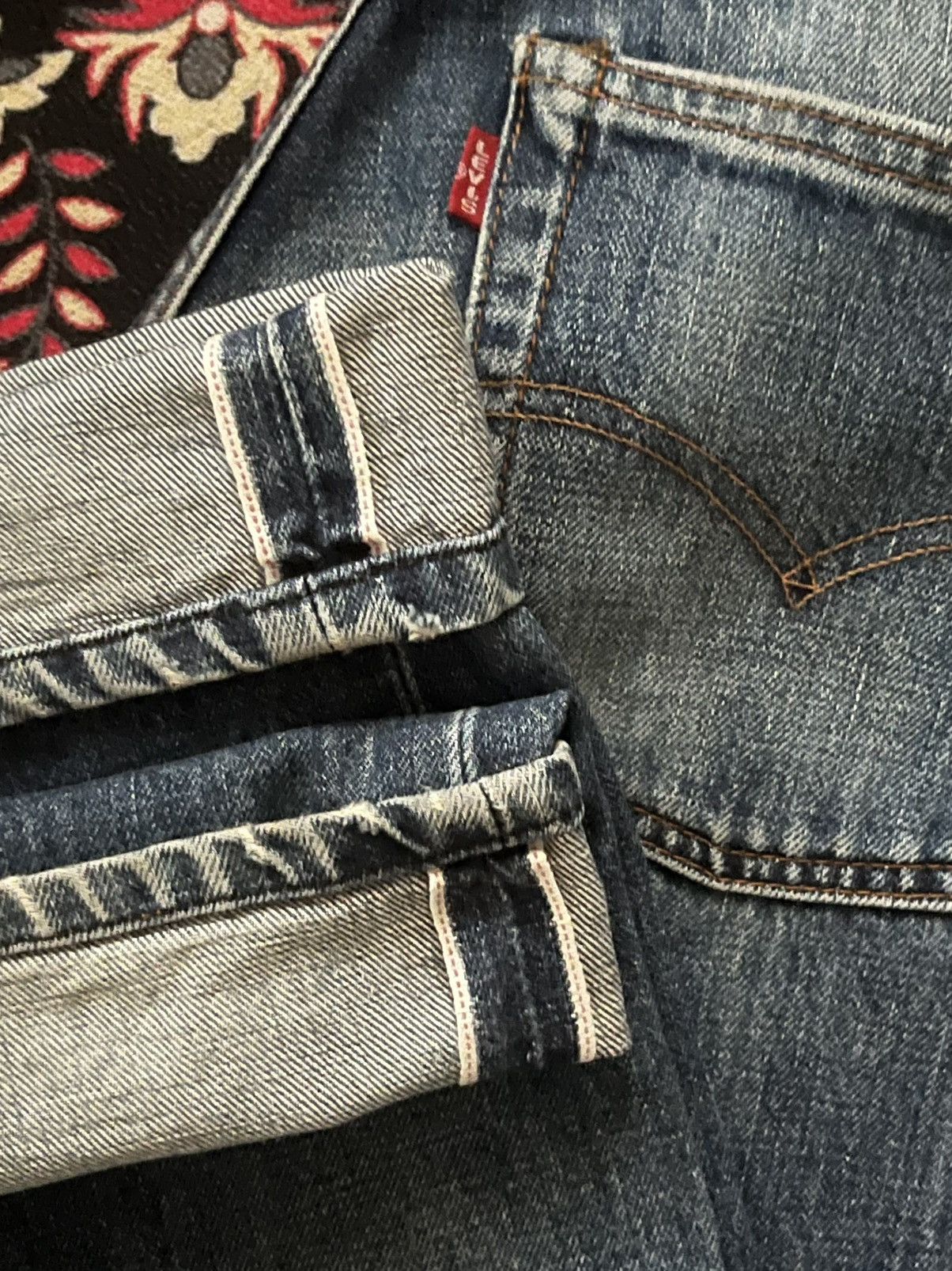 Levi's × Vintage ⚡️Vintage⚡️Levi’s 502XX Big E Talon Zip Redline Selvedge Jeans Size US 29 - 14 Thumbnail