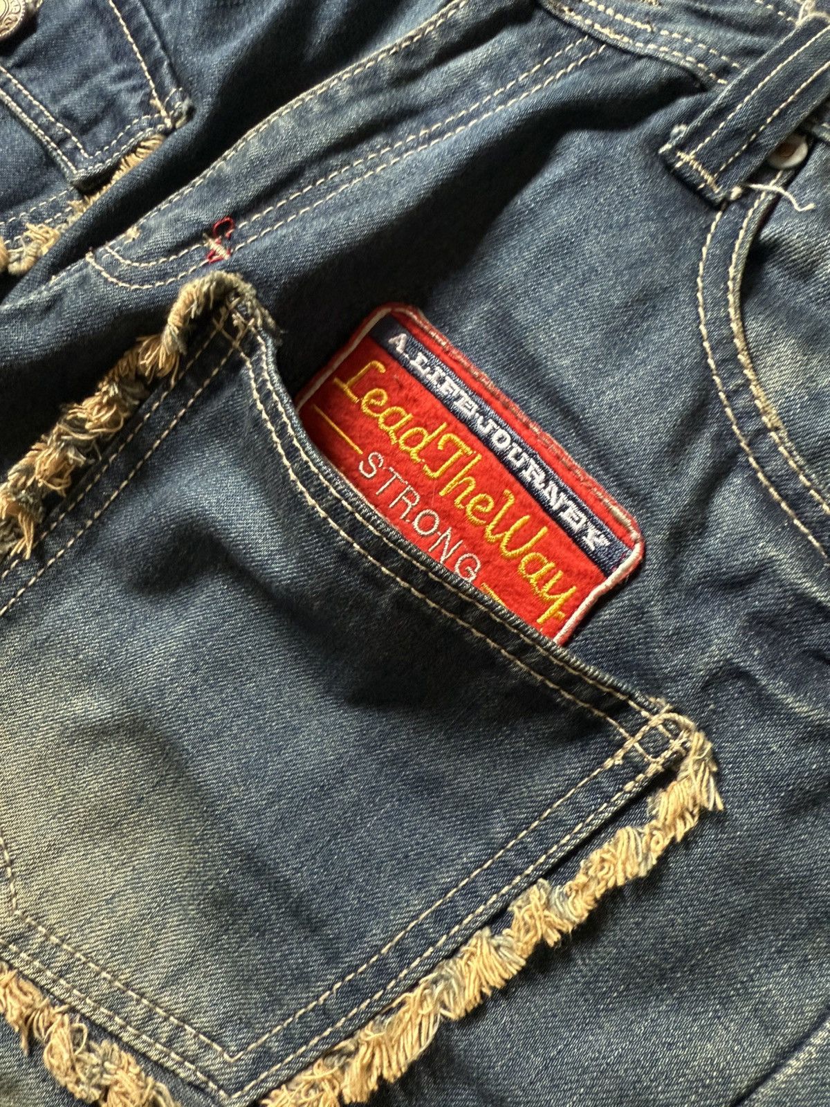 Japanese Brand Vomanie Japan Patch Work Frayed Details Baggy Fit Jeans Size US 32 / EU 48 - 11 Thumbnail