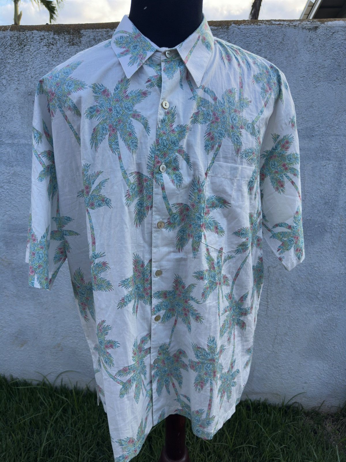 Tori Richard PreOwned Tori Richard Hawaiian Print Green/White Men's XL Size US XL / EU 56 / 4 - 1 Thumbnail