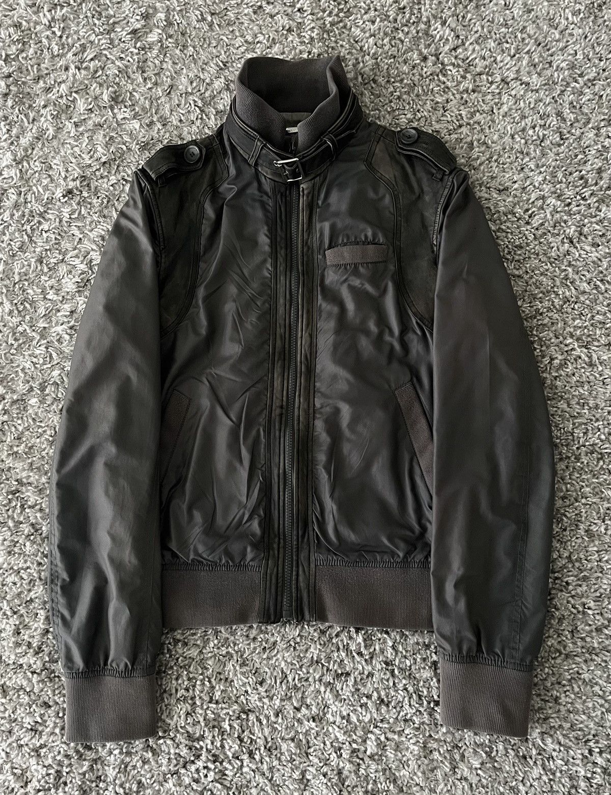 Dolce & Gabbana Dolce & Gabbana 2000's Leather Panelled Nylon Jacket Size US M / EU 48-50 / 2 - 1 Thumbnail