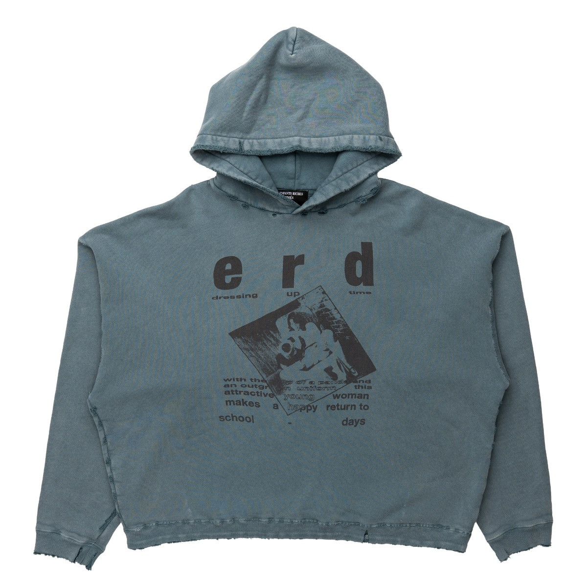 Enfants Riches Deprimes School Days Dressing Up Time Logo Hooded Sweatshirt Blue Bl Size US S / EU 44-46 / 1 - 1 Thumbnail