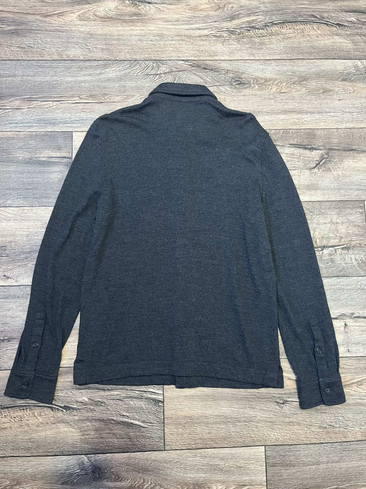 Polo Ralph Lauren × Ralph Lauren Polo Ralph Lauren Merino Wool Grey Pocket Overshoot Cardigan Size US M / EU 48-50 / 2 - 5 Thumbnail