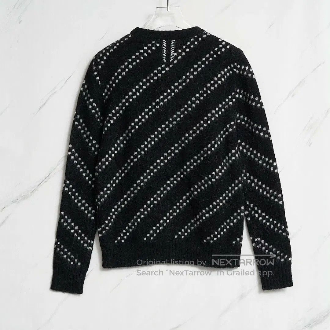 Saint Laurent Paris Saint Laurent Men's Black Zigzag Sweater. Size US M / EU 48-50 / 2 - 4 Thumbnail