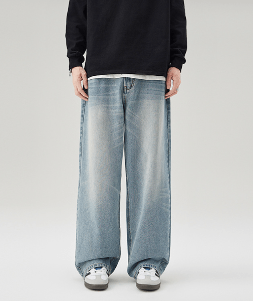 Japanese Brand × Jean American straight loose washed vintage baggy jeans Size US 32 / EU 48 - 1 Thumbnail