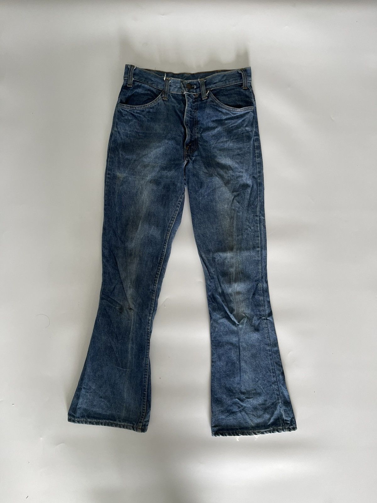 Levi's Vintage Clothing 70s LEVI’S 505 BLUE FLARE JEANS Size US 28 / EU 44 - 1 Thumbnail