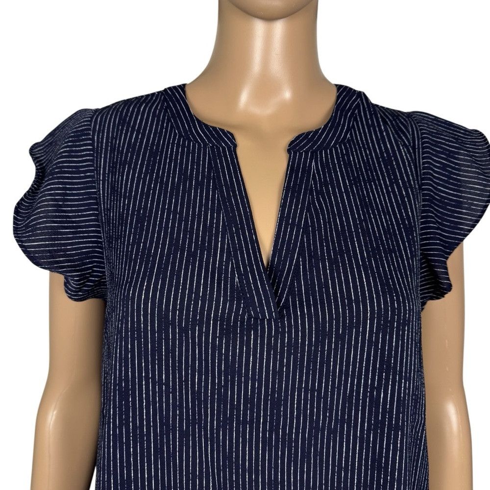 Adrianna Papell NWT New $89 Adrianna Papell Flutter Sleeve V-Neck Striped B Size S / US 4 / IT 40 - 3 Thumbnail
