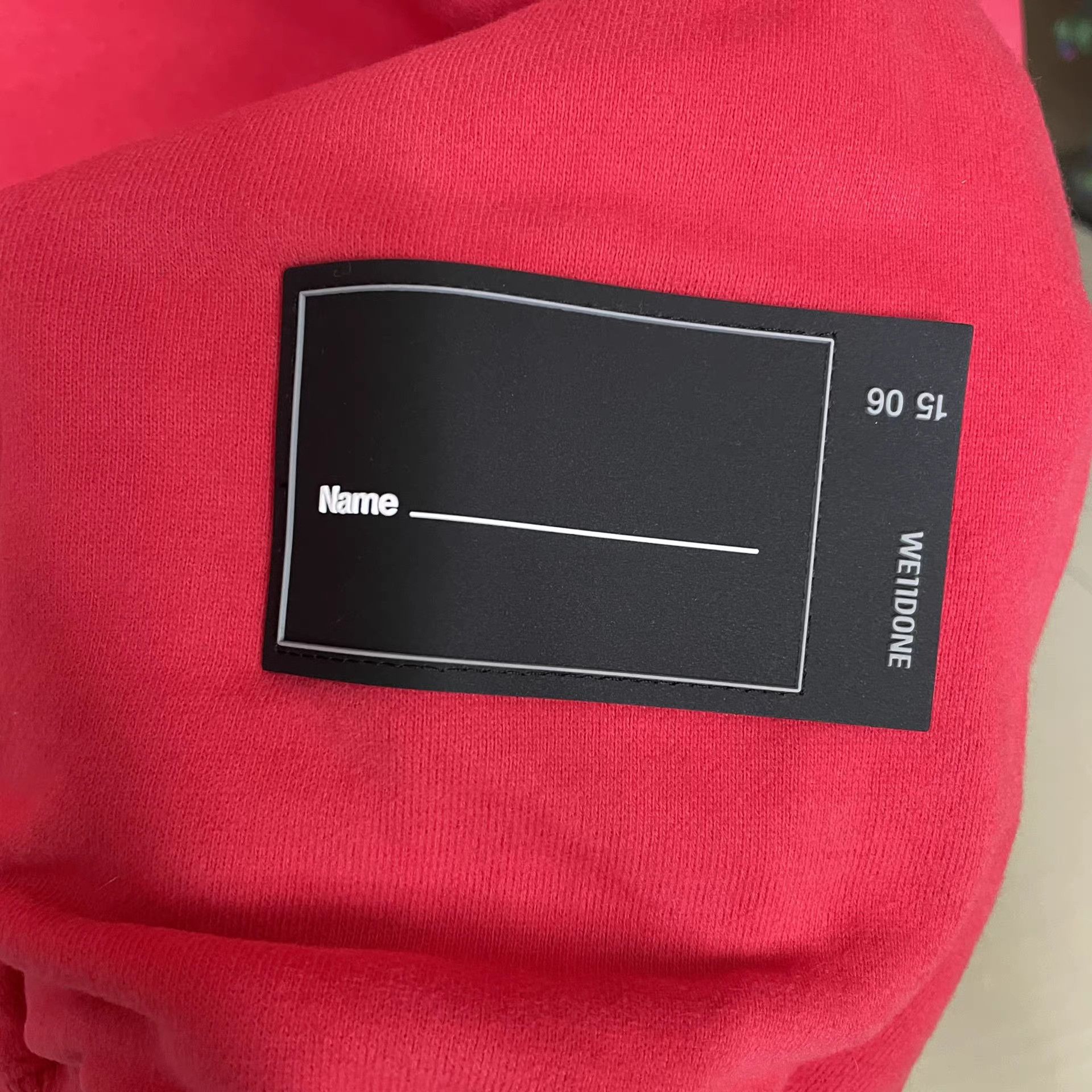 WE11DONE We11Done Red Back Logo Hoodie Size L Size US L / EU 52-54 / 3 - 4 Thumbnail