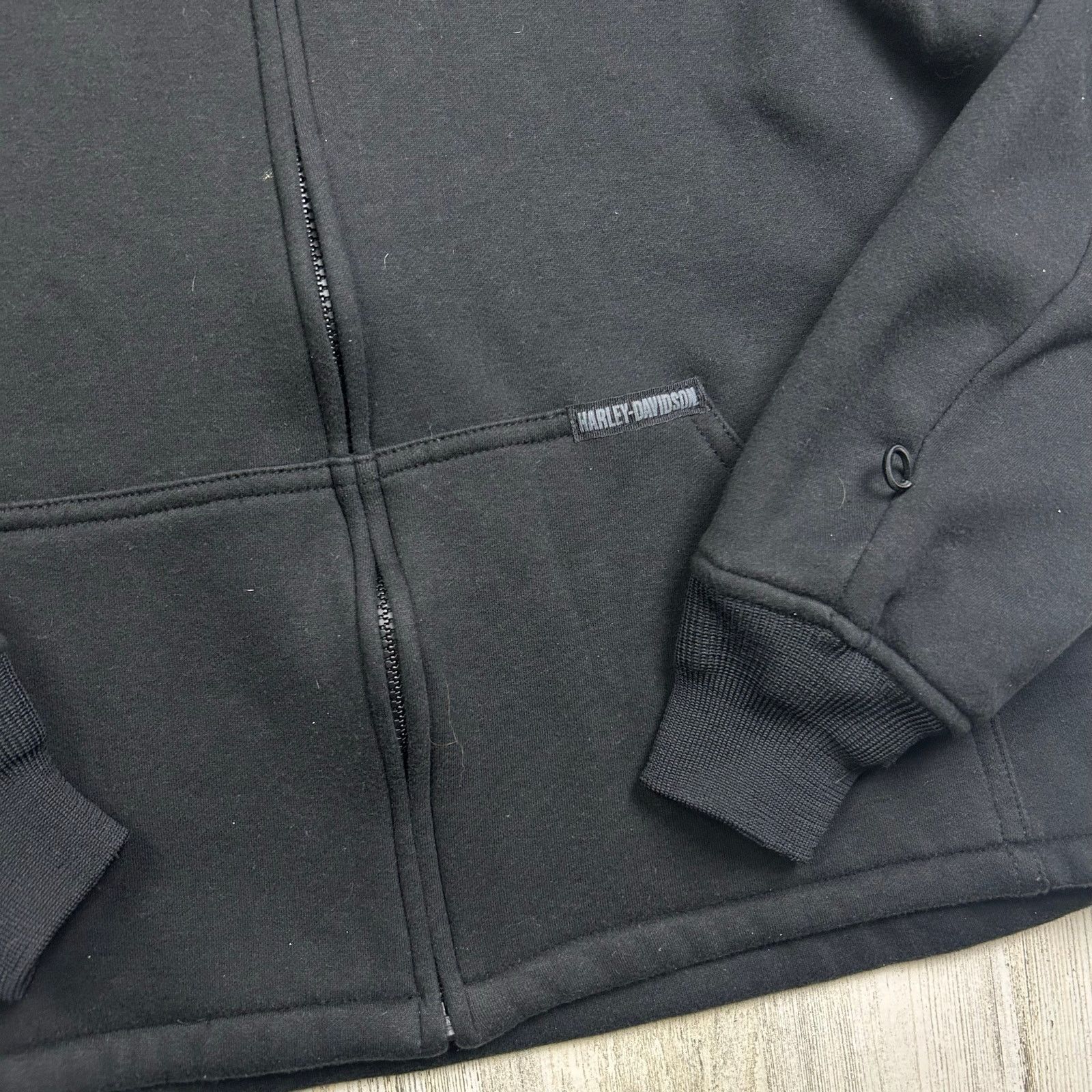 Harley Davidson Harley-Davidson Black Zip-Up Hoodie Size US L / EU 52-54 / 3 - 4 Thumbnail