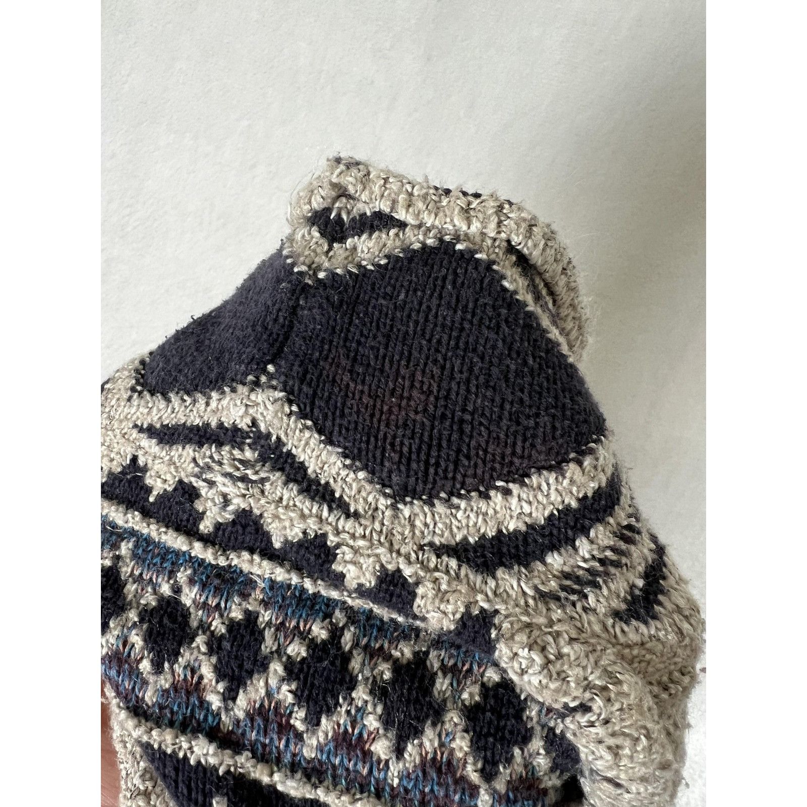 Lucky Brand Lucky Brand Sweater Womens XS/S Beige Blue Open Front Cardig Size XS / US 0-2 / IT 36-38 - 8 Thumbnail
