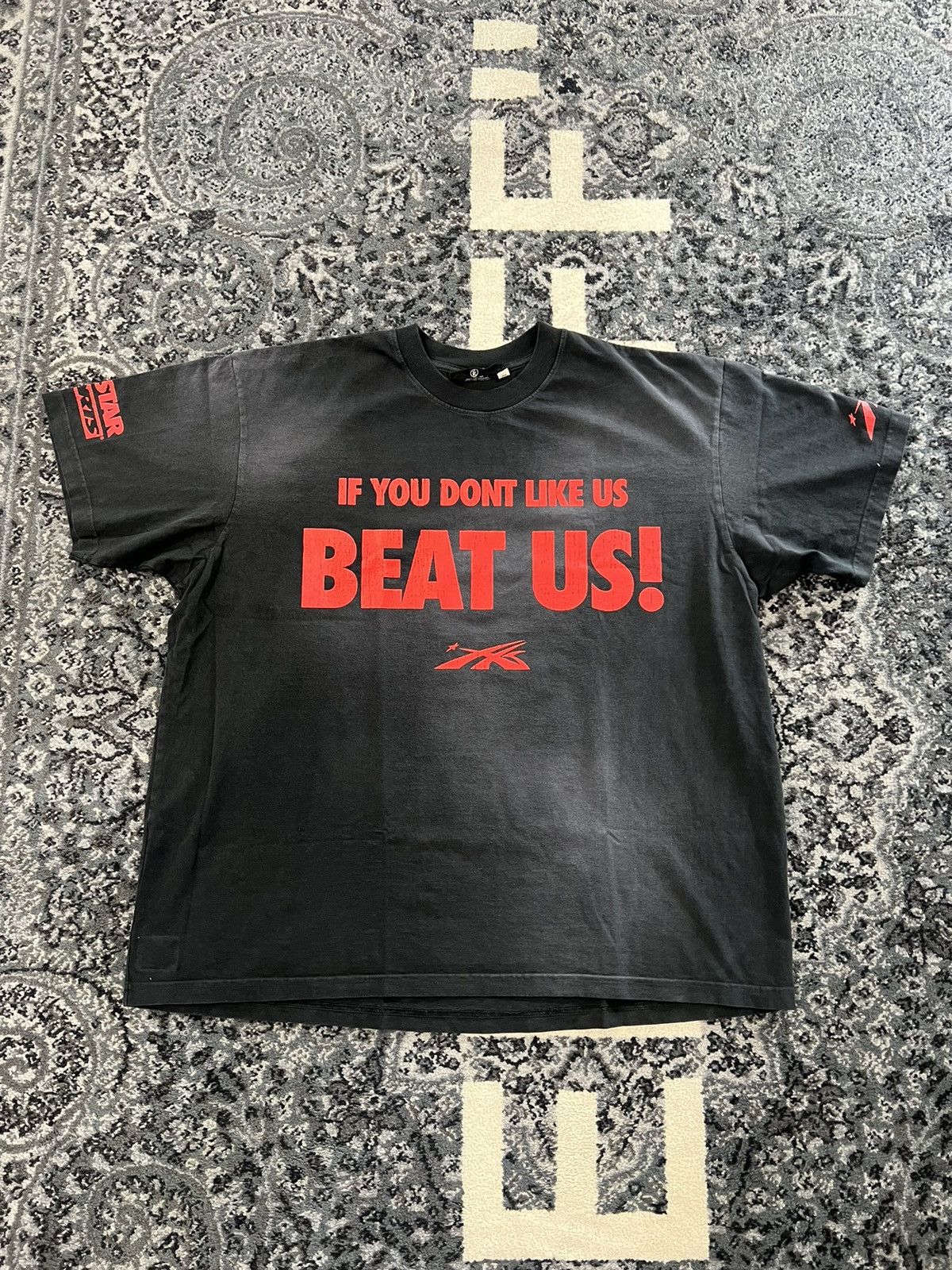 image of Hellstar “Beat Us!” Tshirt - Size Xxxl - (Black), Men's