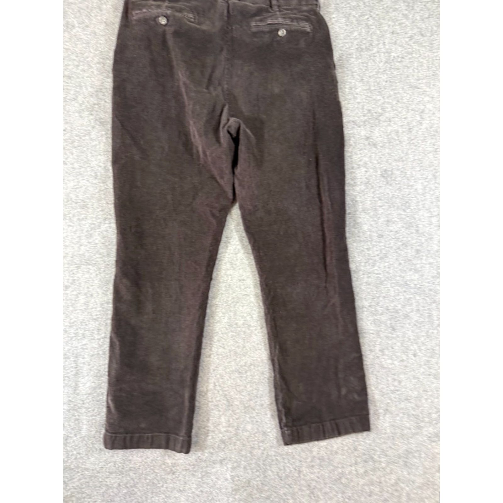 Roundtree & Yorke Roundtree & Yorke Corduroy Pants Mens 36x30 Gray Stretch Flat Front Straight Leg Size US 36 / EU 52 - 6 Thumbnail