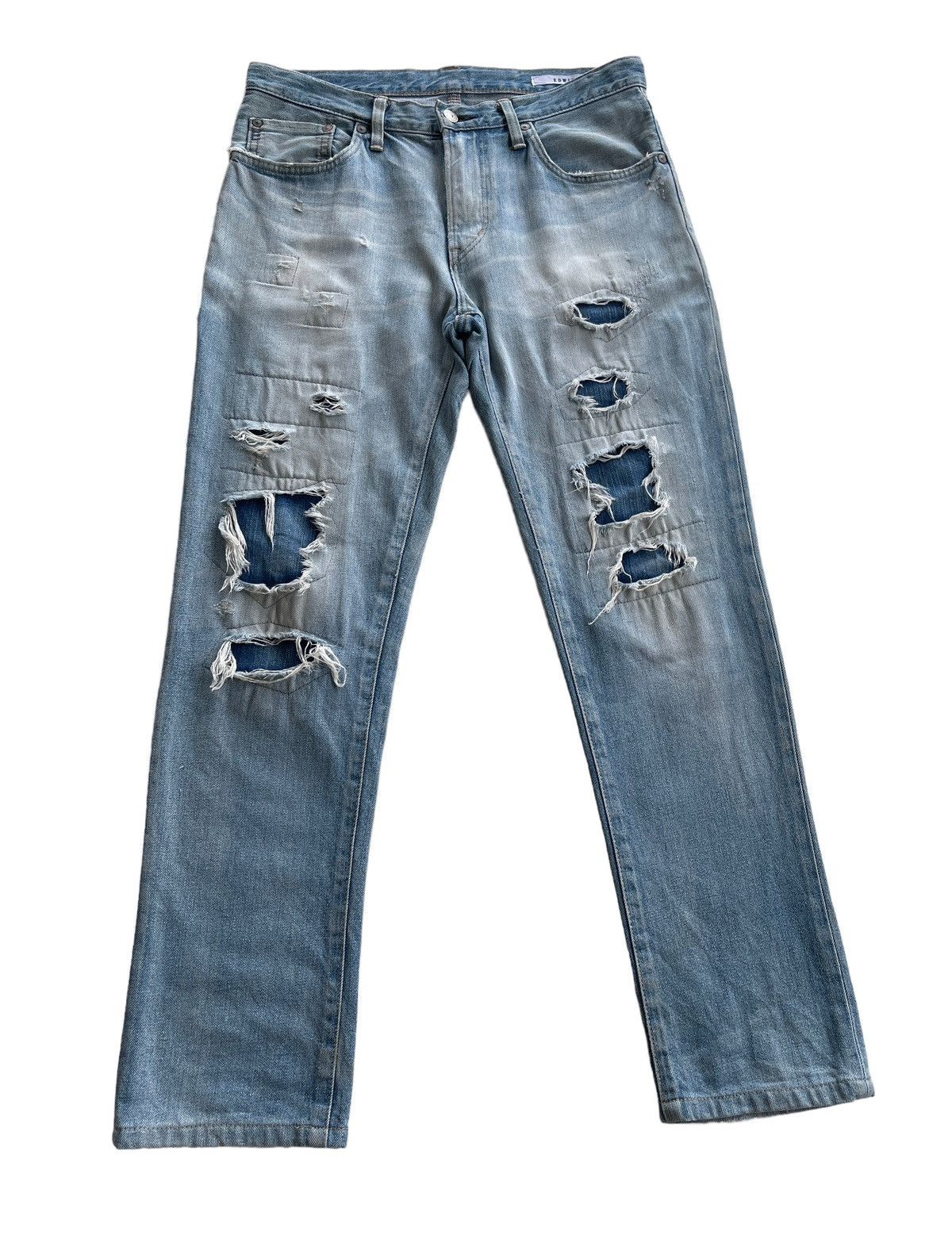 Vintage Vintage Edwin Sashiko Boro Distressed Jeans Size US 32 / EU 48 - 5 Thumbnail