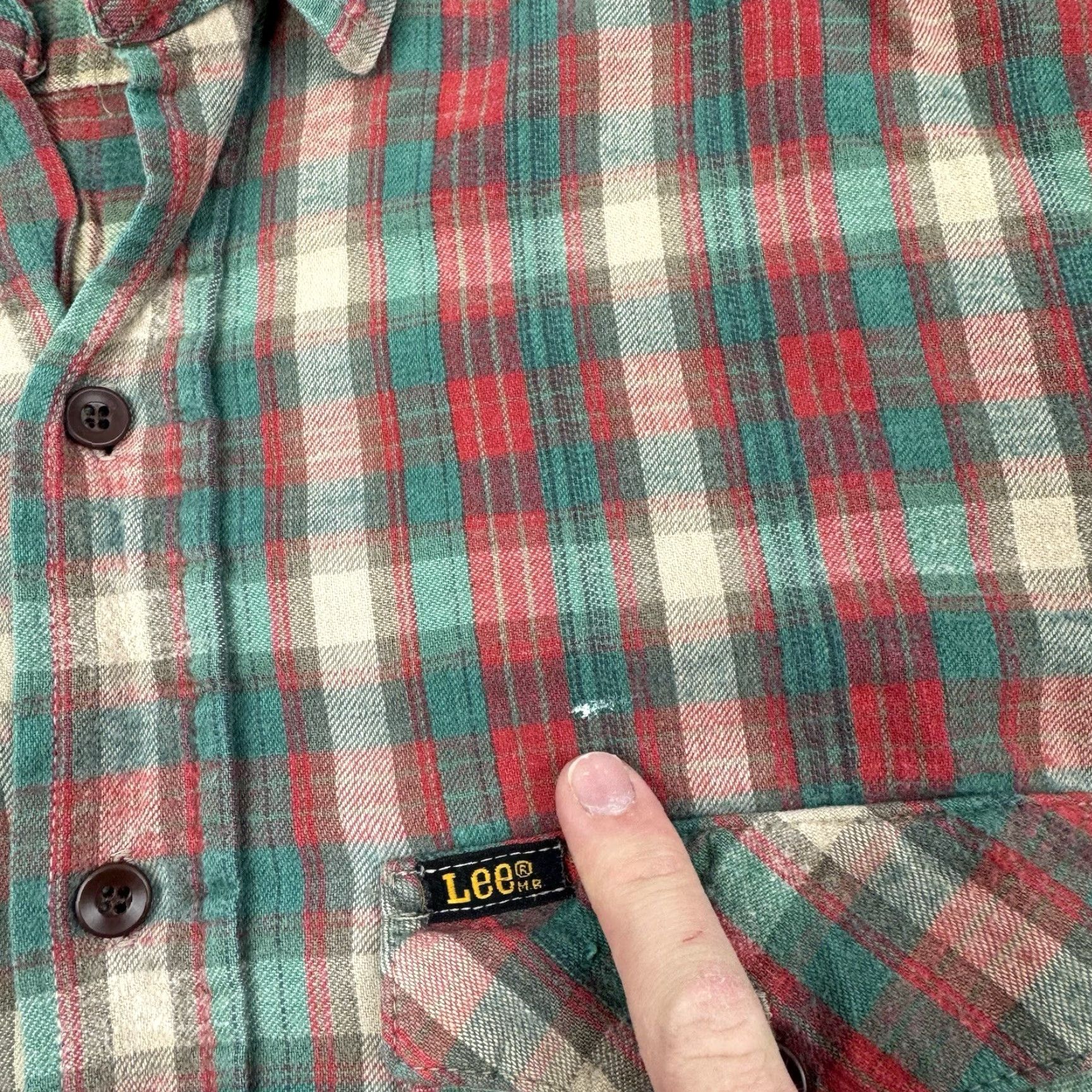 Lee VINTAGE Lee Flannel Button-Up Shirt Adult Large Plaid Hipster Punk Grunge 80s Size US L / EU 52-54 / 3 - 7 Thumbnail