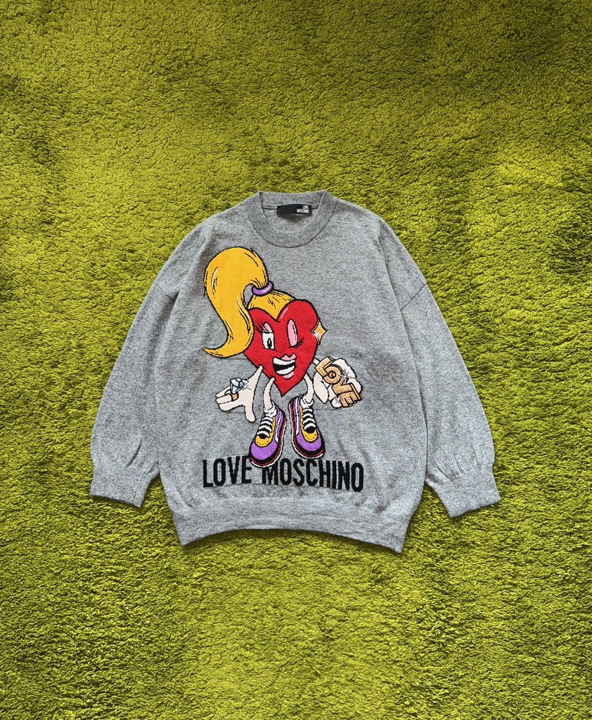Love Moschino Love Moschino big logo wool blend sweater Size L / US 10 / IT 46 - 1 Thumbnail
