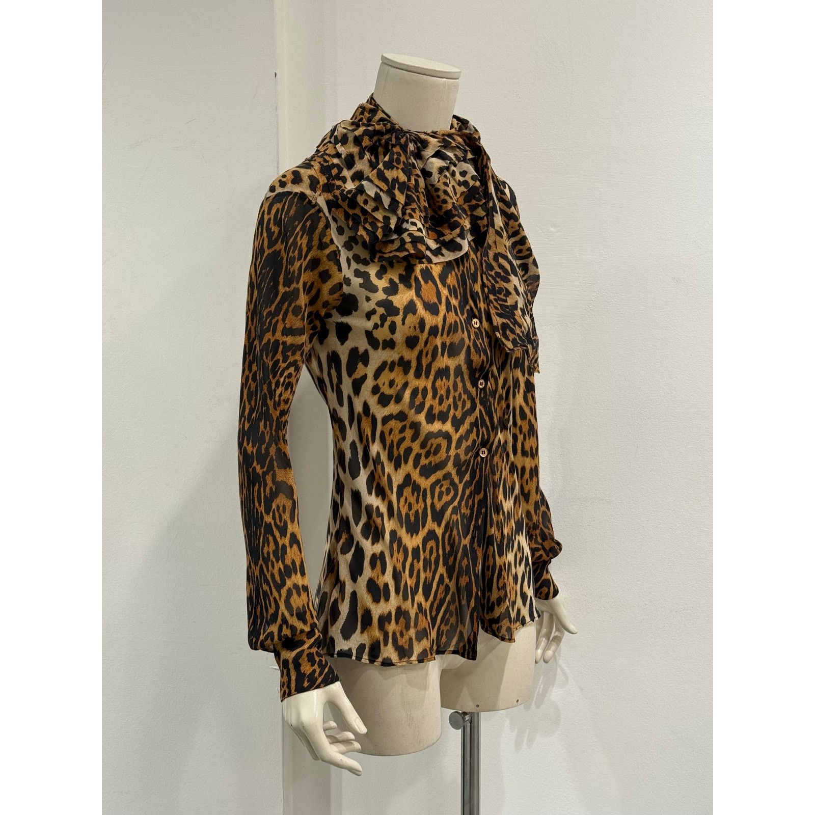 Dior 2004 Christian Dior by John Galliano leopard print shirt Size M / US 6-8 / IT 42-44 - 3 Thumbnail