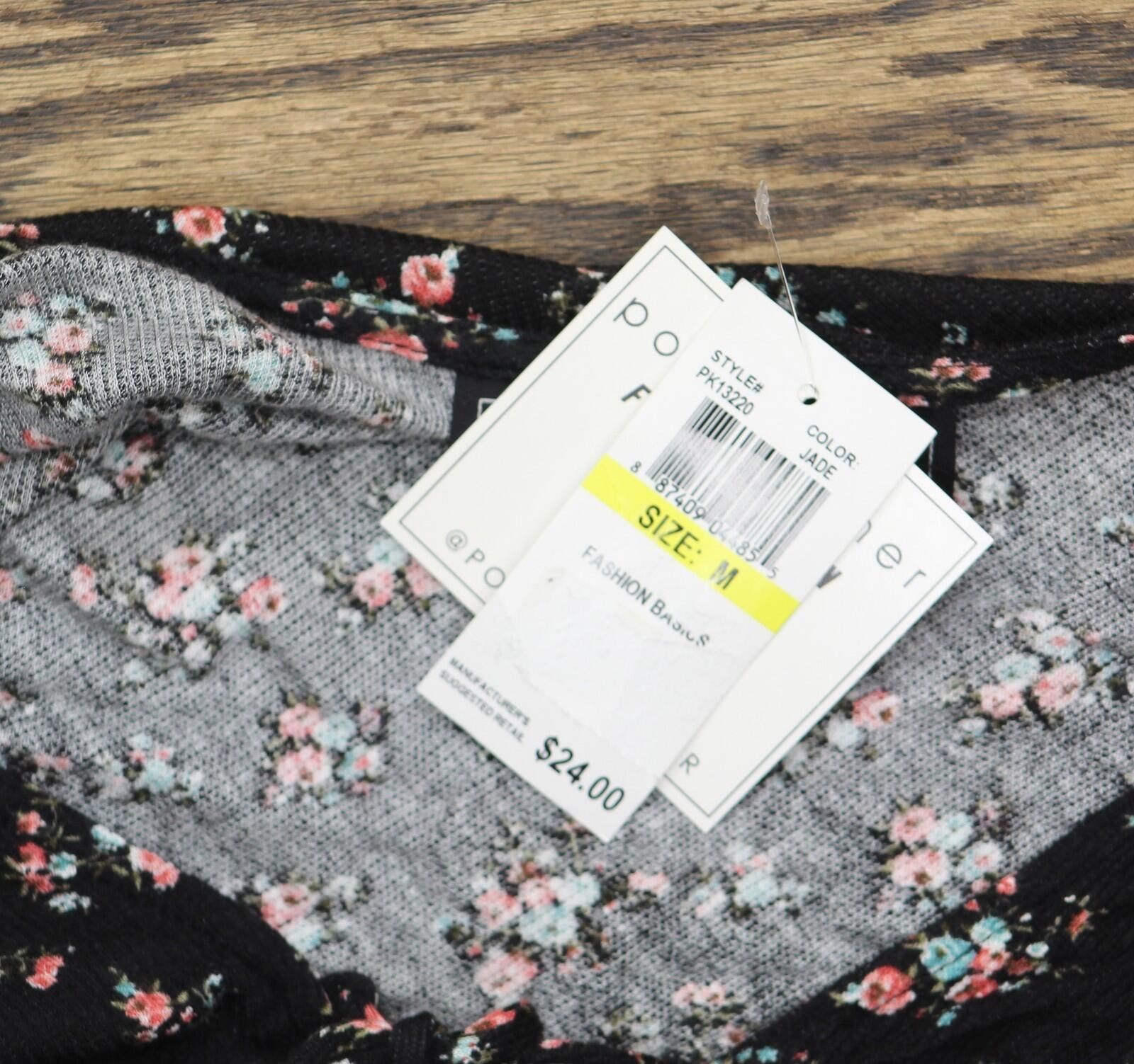 Other Nwt Polly & Esther Tunic Tie Front Shirt Top Black Multi M Size M / US 6-8 / IT 42-44 - 3 Thumbnail