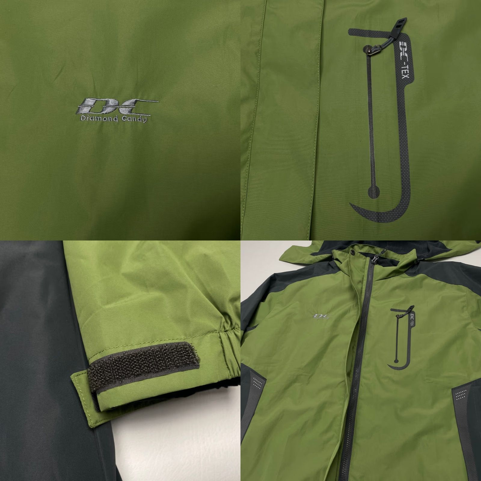 Vintage NEW Diamond Jacket Womens 2XLGreen Hooded Lightweight Rain Wind Proof Size XXL / US 16-18 / IT 52-54 - 8 Thumbnail