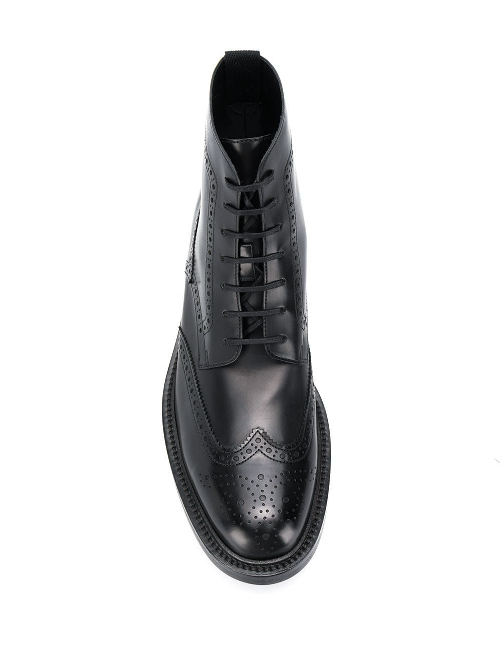 Saint Laurent Paris Saint laurent Brogue Ankle Boots - Smooth Black Leather Size US 10.5 / EU 43-44 - 2 Thumbnail
