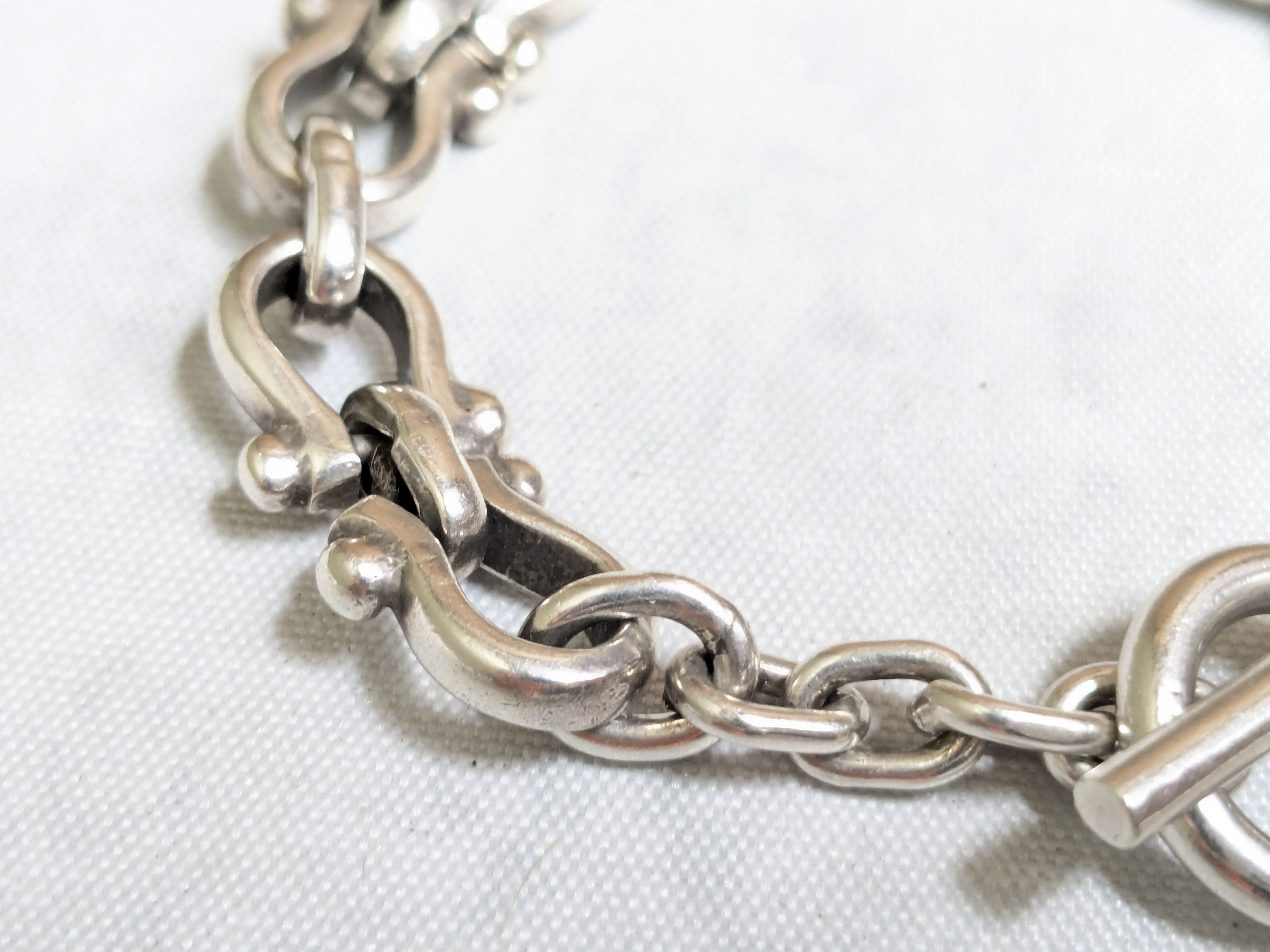 Jewelry Vintage Sterling Silver Equestrian Bracelet 6.75" Stirrup Size 26 - 4 Thumbnail