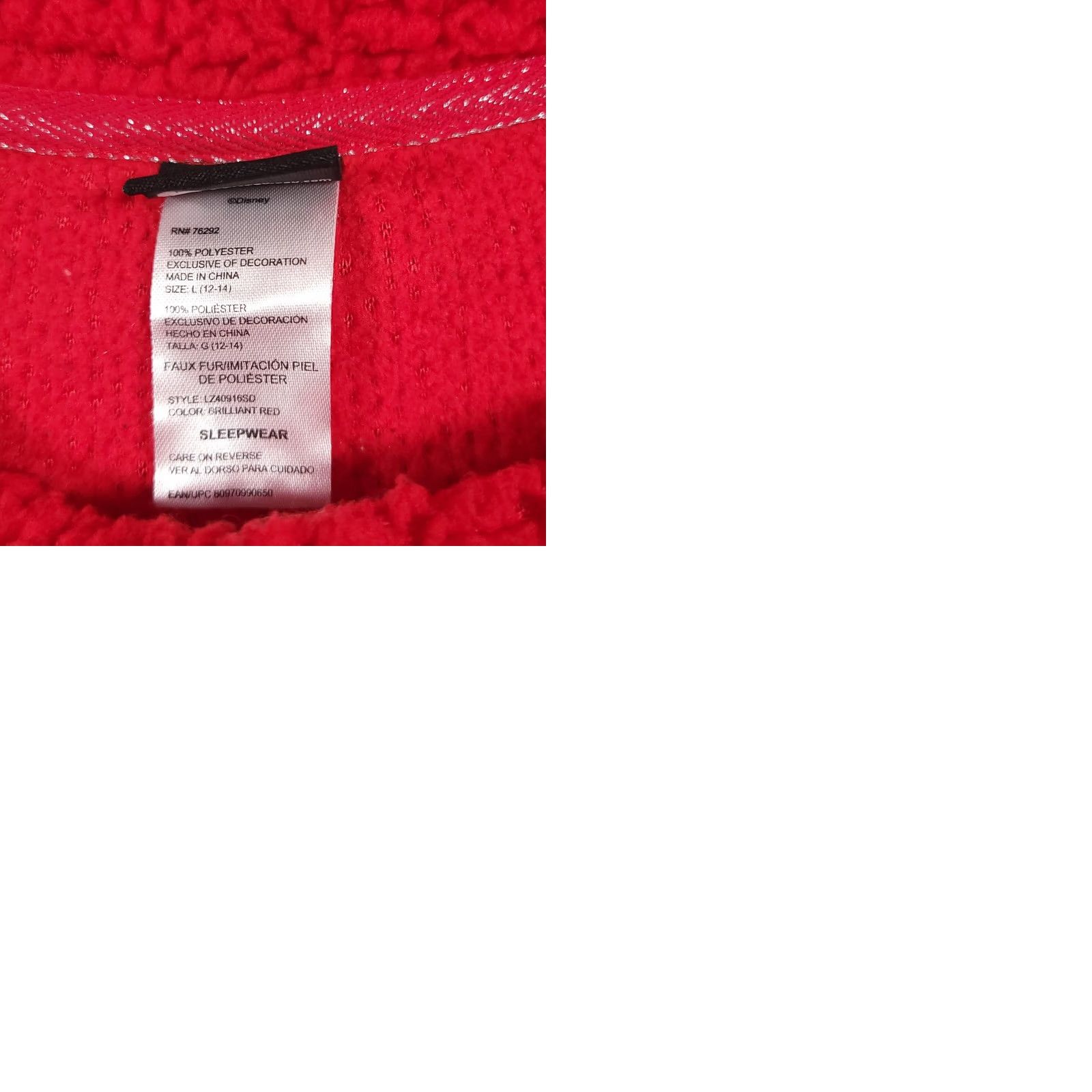 Disney Disney Mickey Mouse Sleepwear Sherpa Shirt - Red - Women's Large 12-14 - Pajama Top - Disney Wall-Era Cartoon Christmas Theme Size L / US 10 / IT 46 - 9 Thumbnail