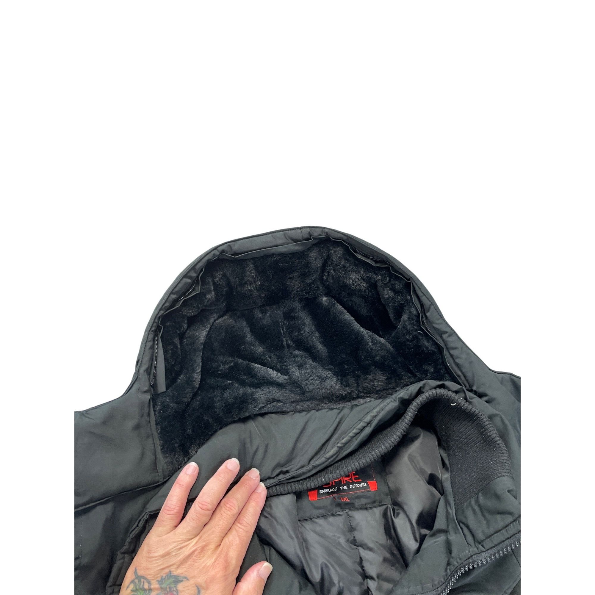 Other Spire Mens Black faux fur Hooded Winter Parka heavy winter c Size US XXL / EU 58 / 5 - 12 Thumbnail