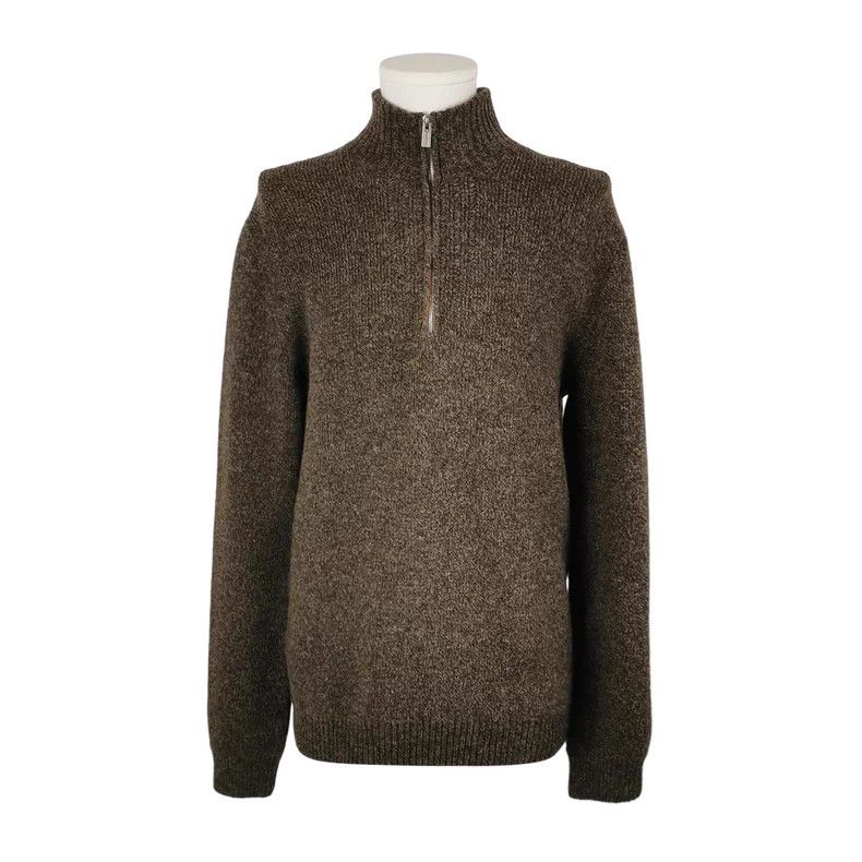 Hermes Hermes Wool Cashmere Blend Zip Sweater L Size US L / EU 52-54 / 3 - 1 Thumbnail
