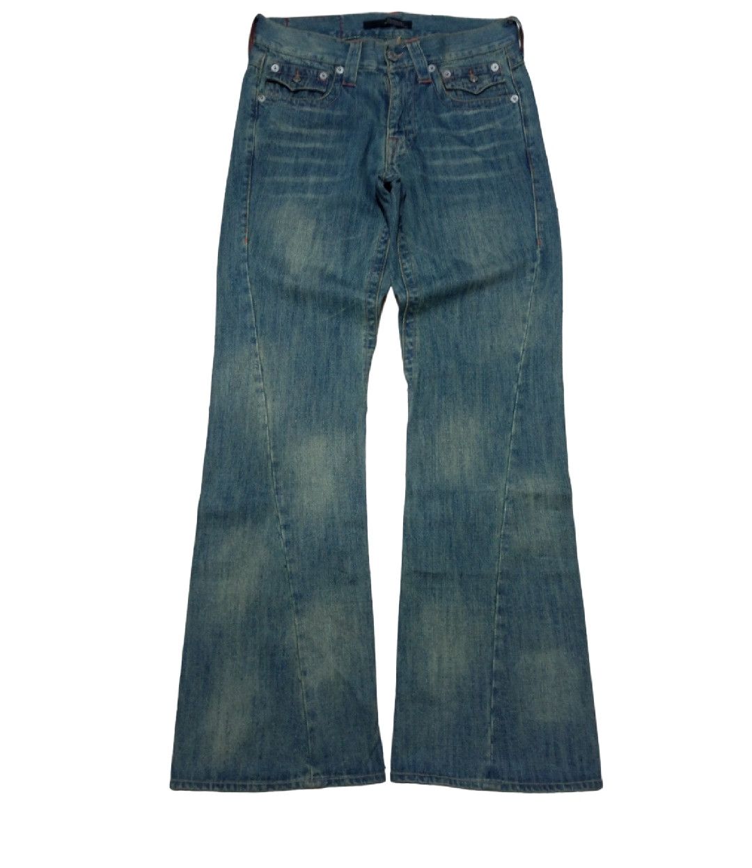 Japanese Brand 🔥SICK FLARE🔥 Dominate Mud Max Punk Rusty Low Rise Size US 35 - 1 Thumbnail