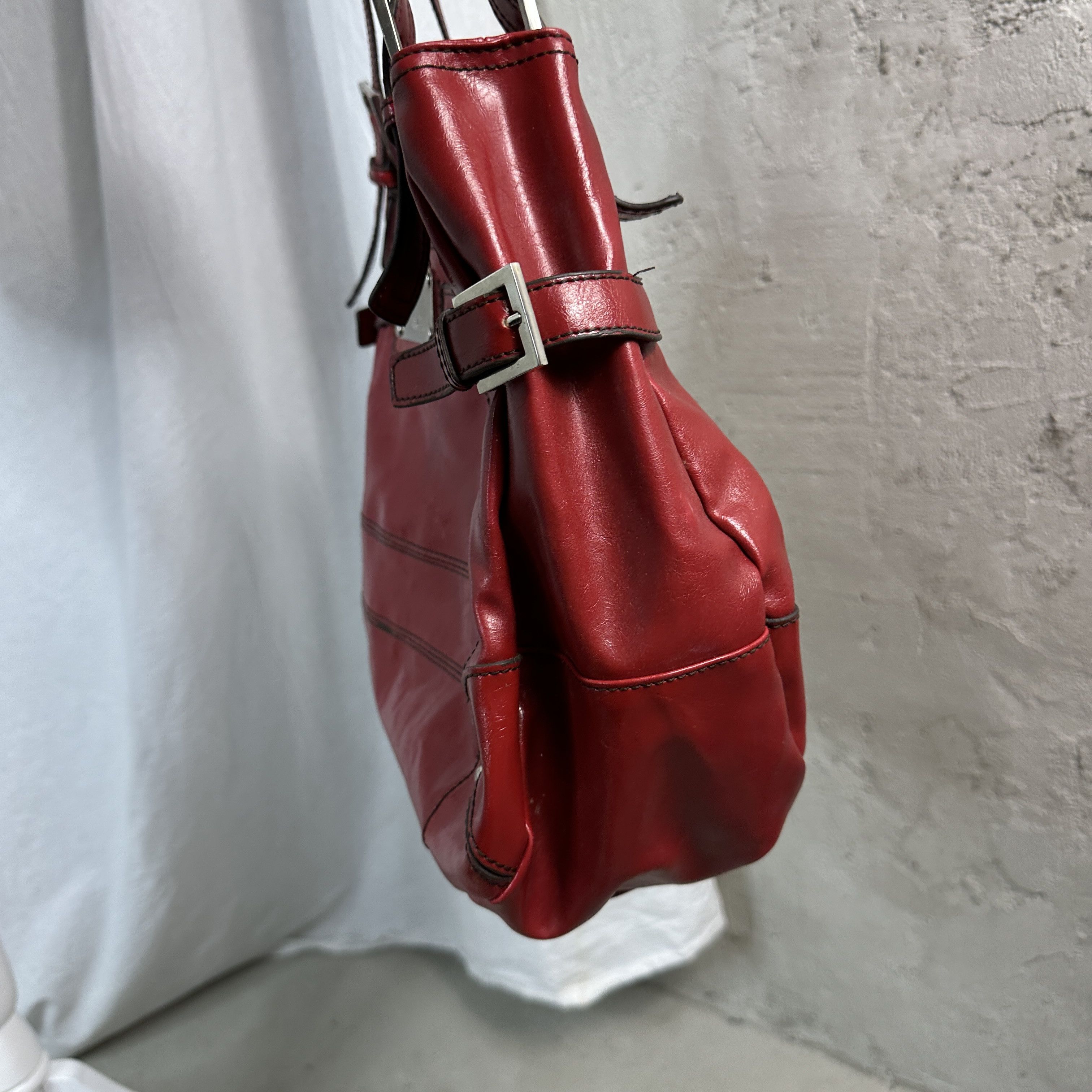 Vintage Vintage Avant Garde Biker Y2K Cherry Red Bag Size ONE SIZE - 5 Thumbnail
