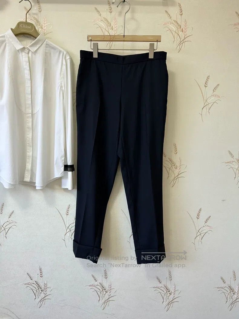 The Row The Row size 4 Black wool-blend rolled pants Size 23" - 2 Thumbnail