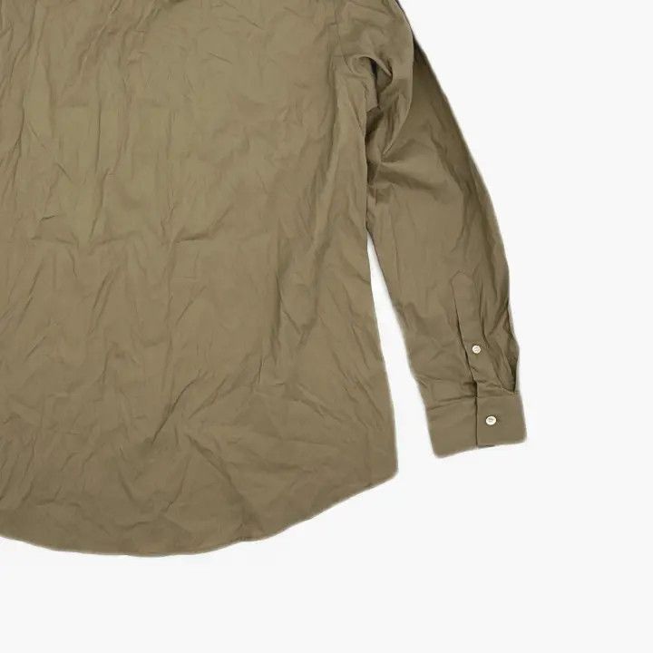Burberry Burberry Burberry Beige Logo Embroidered Long Sleeve Shirt Size US L / EU 52-54 / 3 - 5 Thumbnail