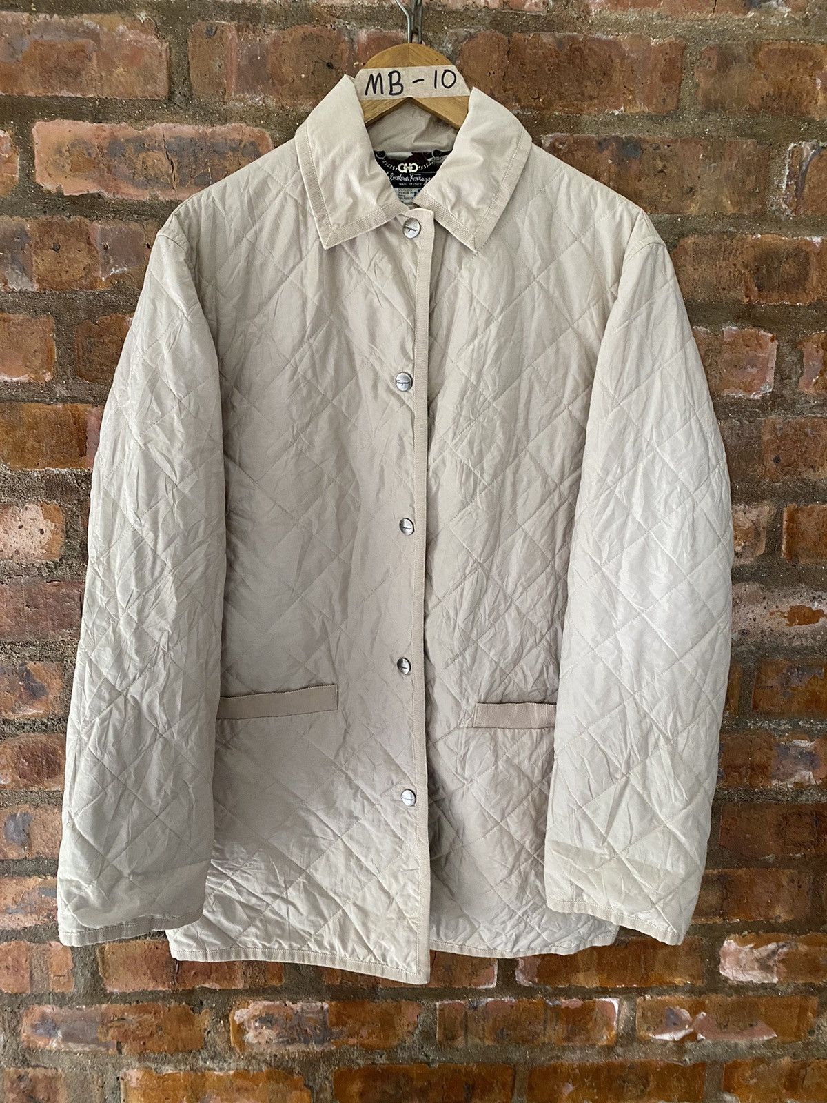 Salvatore Ferragamo 1990s Ferragamo Quilted abstract lining Jacket Size M / US 6-8 / IT 42-44 - 2 Thumbnail