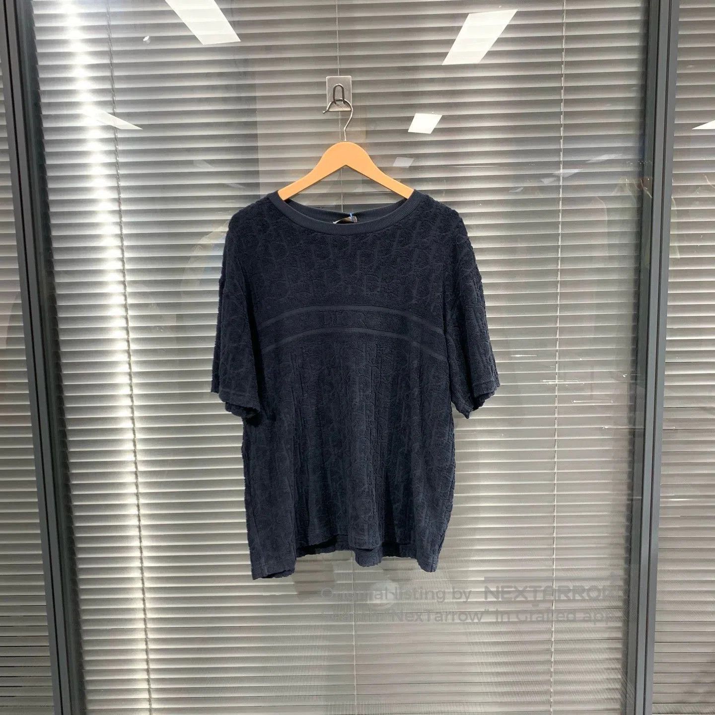 Dior Blue Textured Short-Sleeve Shirt. Size US M / EU 48-50 / 2 - 1 Thumbnail