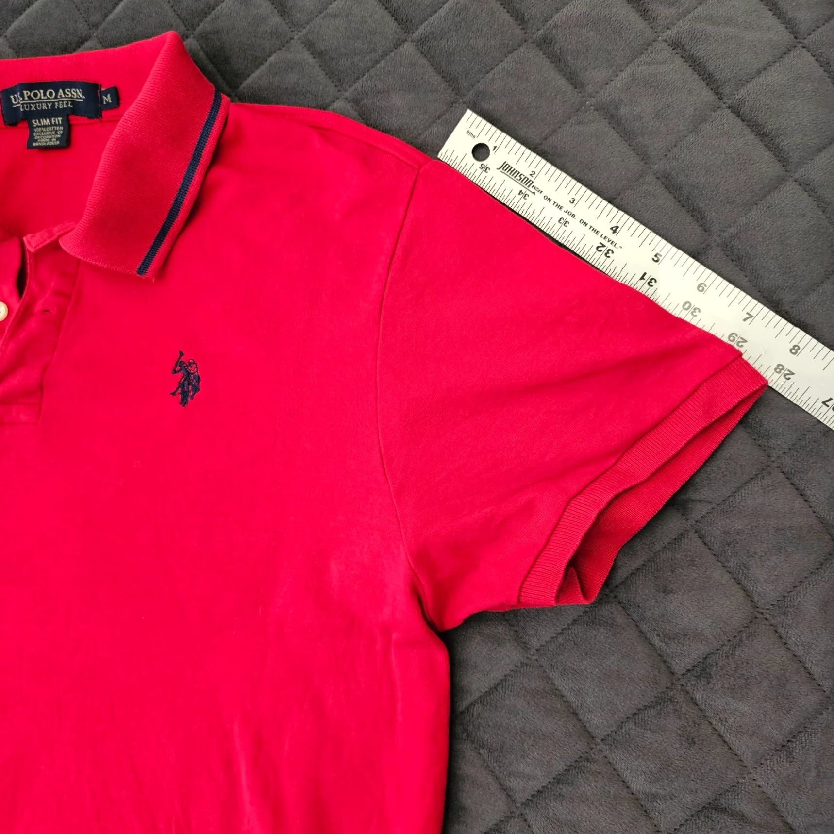 Vintage US Polo Assn Polo Shirt Slim Fit Red Short Sleeve Men M Size US M / EU 48-50 / 2 - 6 Thumbnail