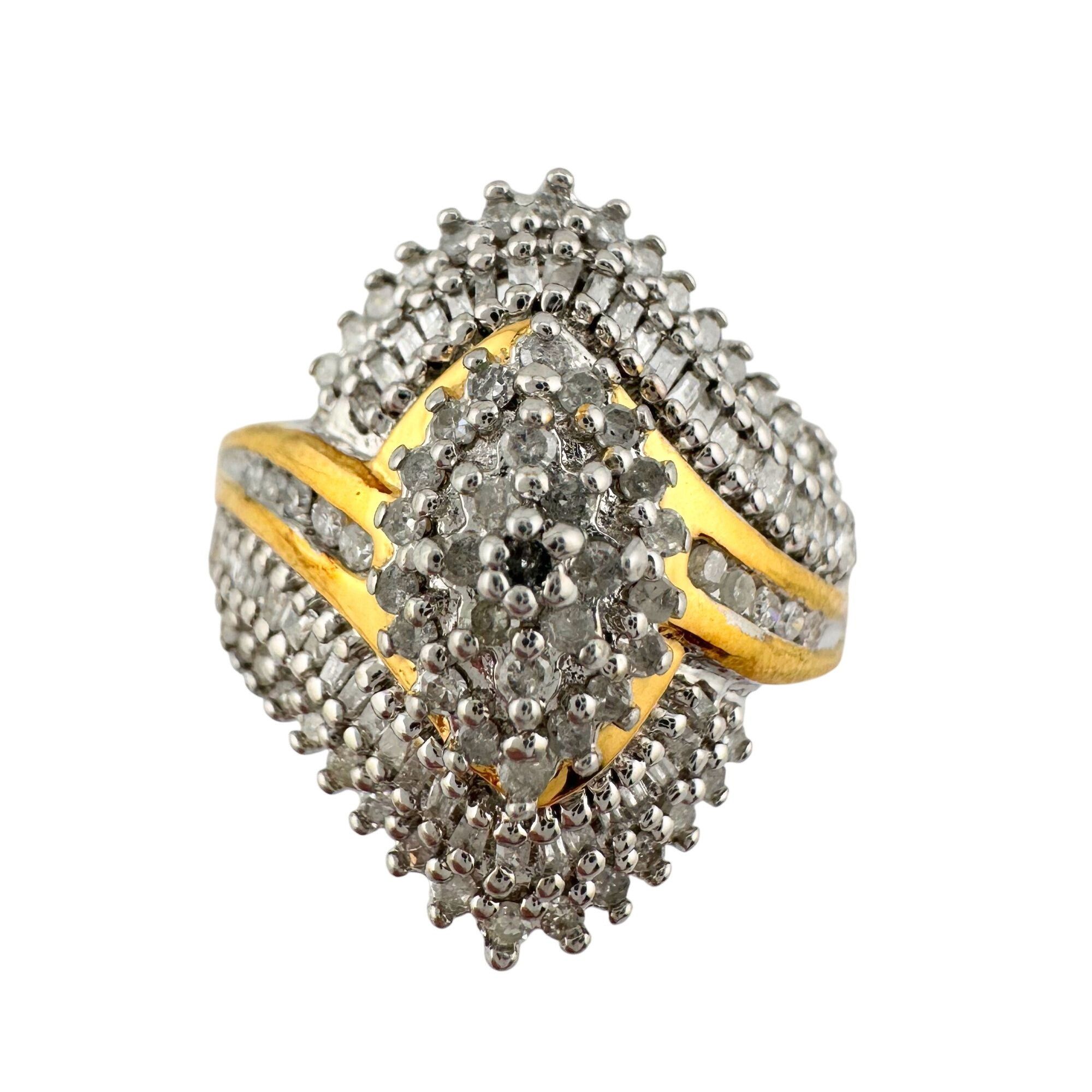 Other 1/2 Carat Marquise Lab Created Diamond Ring with Gold Overla Size ONE SIZE - 3 Thumbnail