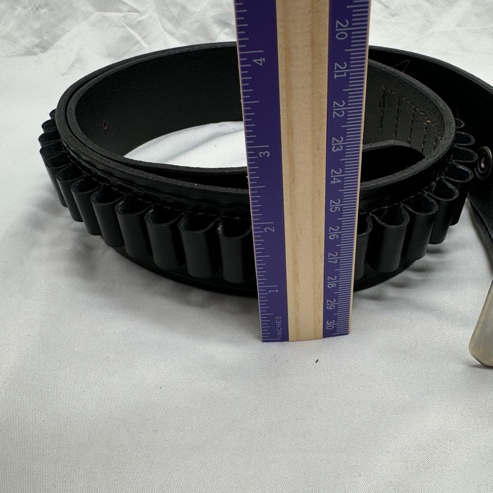 NBDN Nobrandedon NWOT! Thick leather bullet holder belt Size 44 - 5 Thumbnail